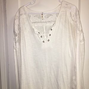 Free People Lace-up Long Sleeve
